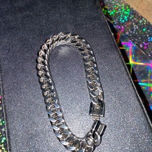 8” SOLID STEEL CURB BRACELET HEAVY DUTY NEW !!